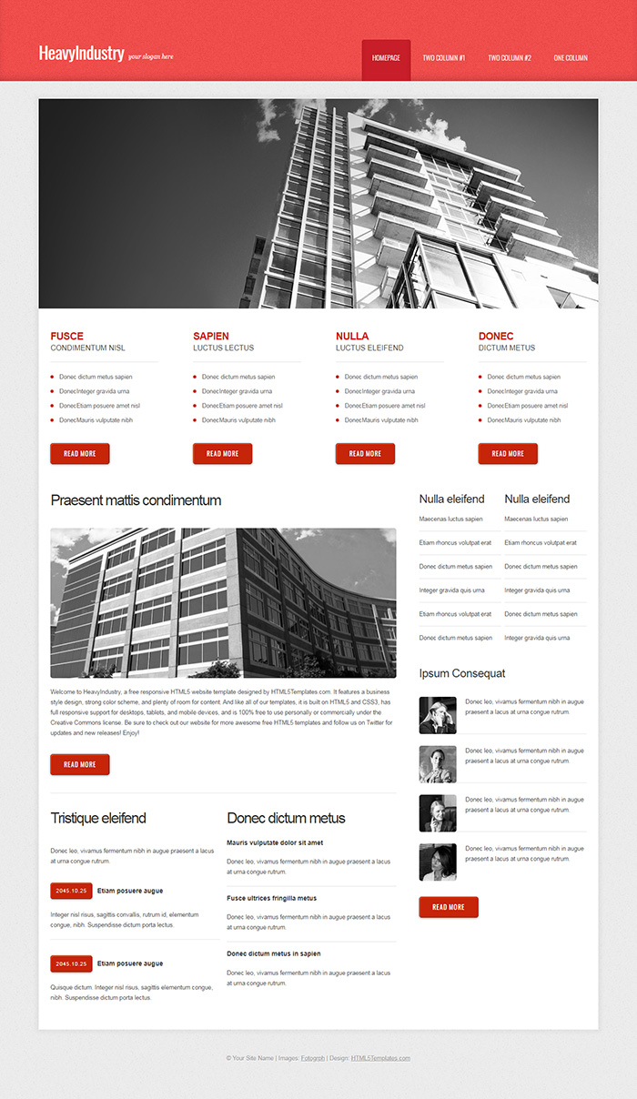 Free HeavyIndustry Website Template