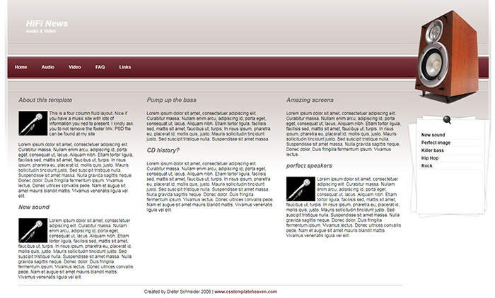 Free HIFI News Website Template