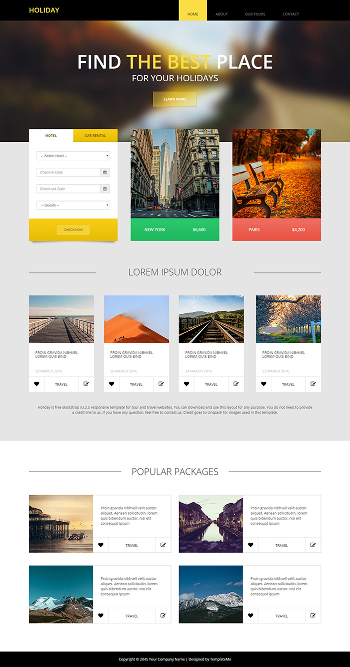 Free Holiday Website Template - Free Website Templates, HTML5 & CSS ...