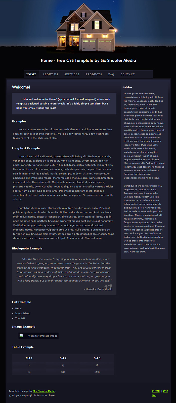 Free Home Website Template - Free Website Templates, HTML5 & CSS ...