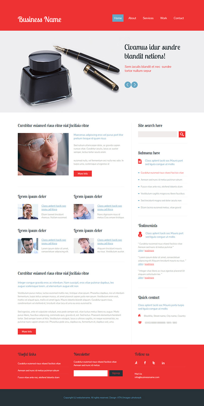Free HTML 35 Website Template