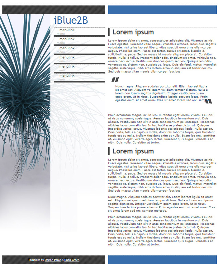 Free iBlue2B Website Template