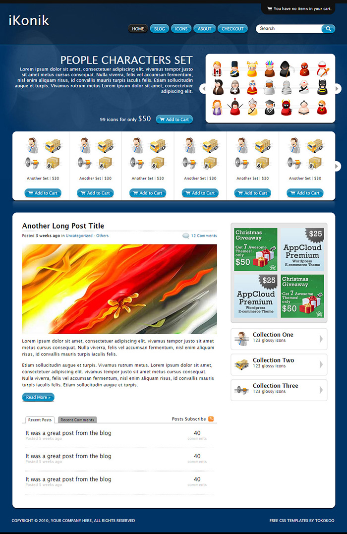 Free iKonik Website Template