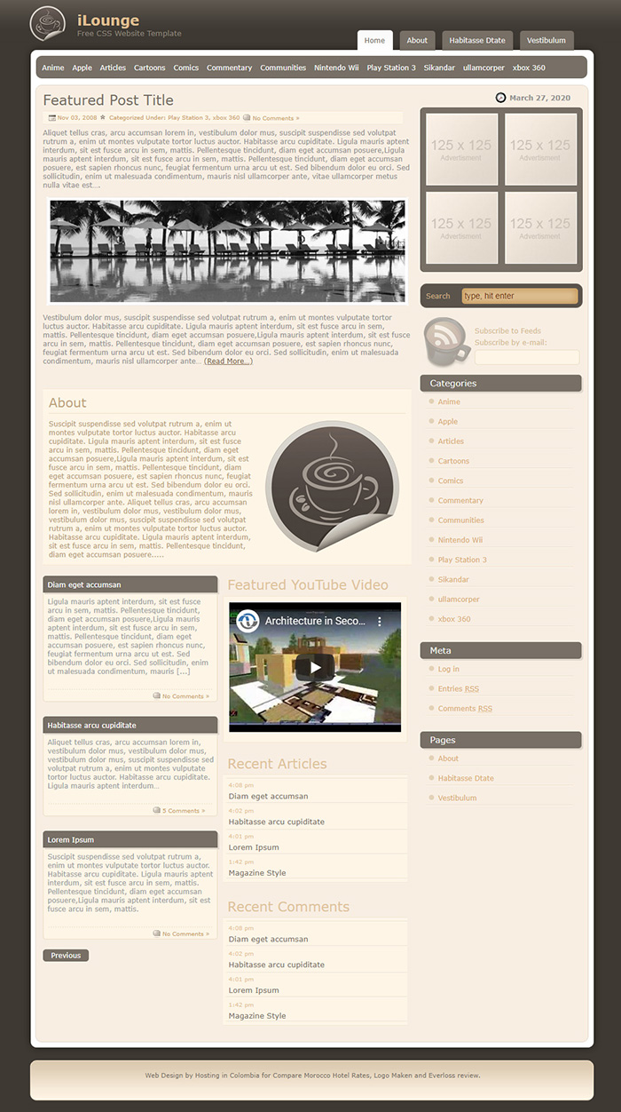 Free iLounge Website Template