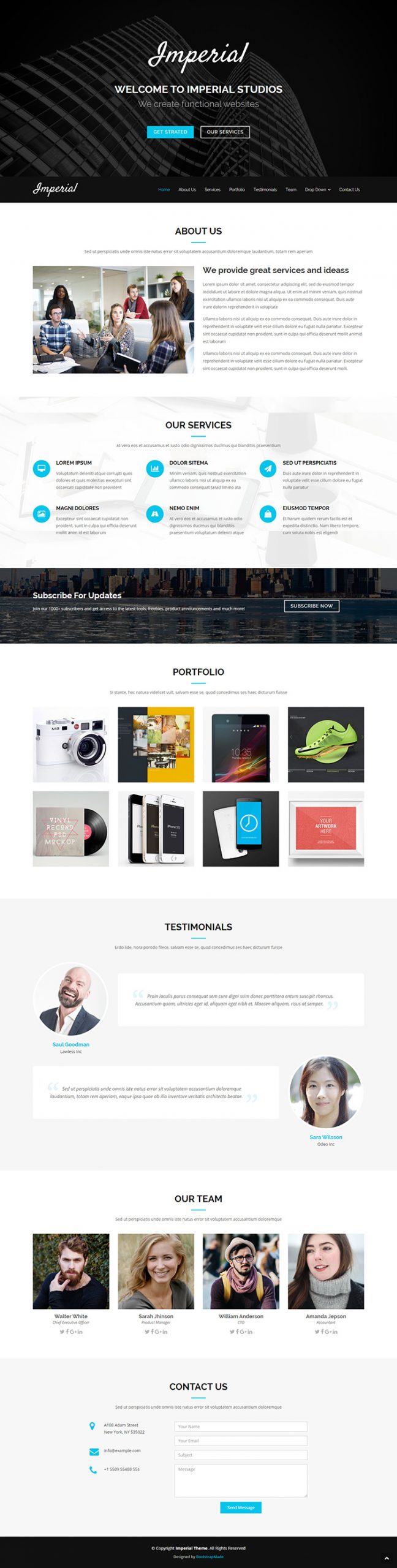 Free Imperial Website Template
