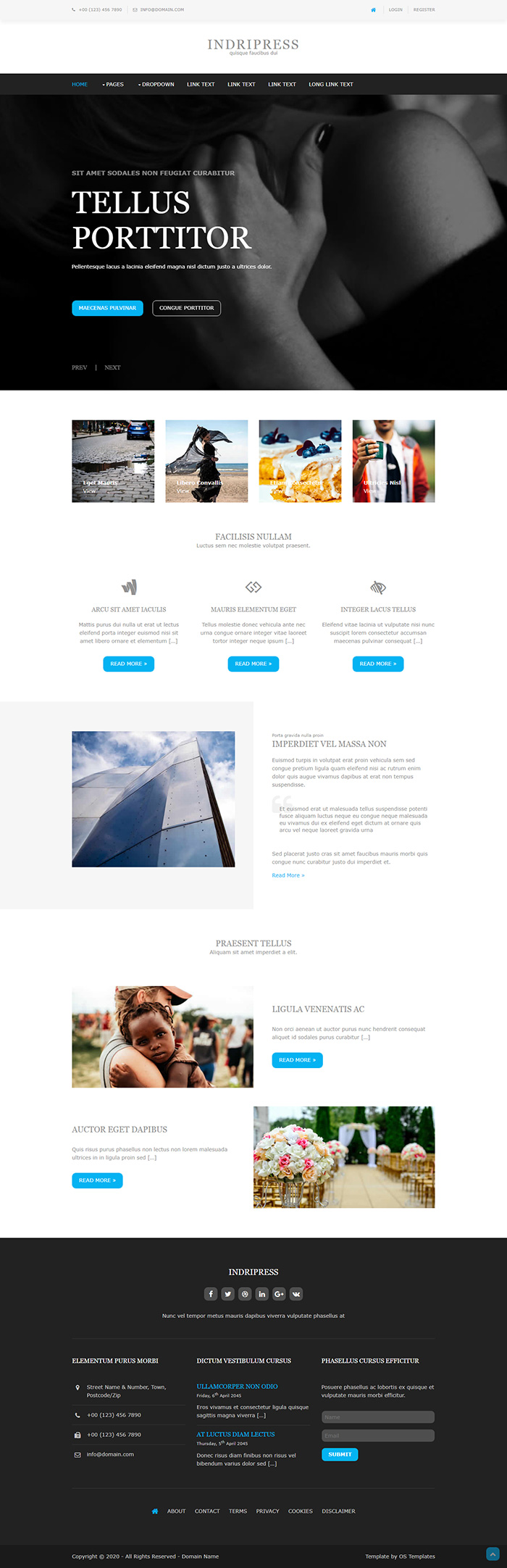 Free Indripress Website Template