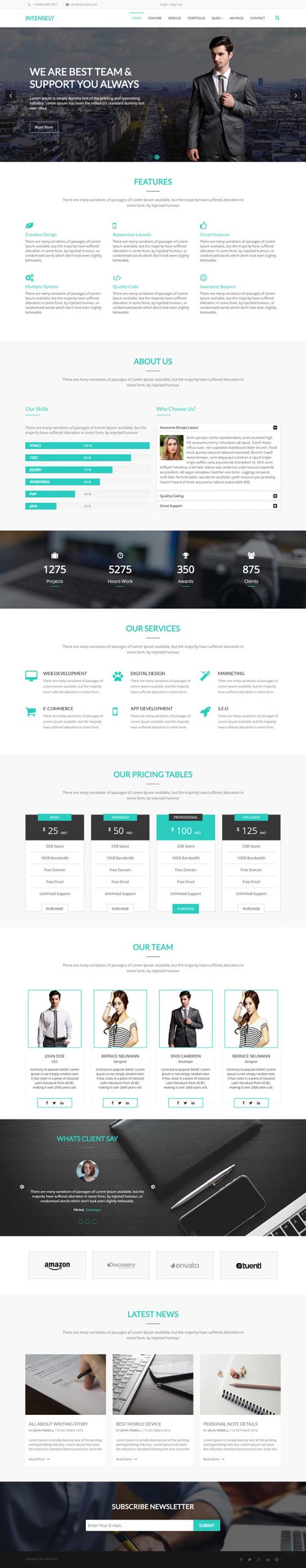 Free Intensely Website Template