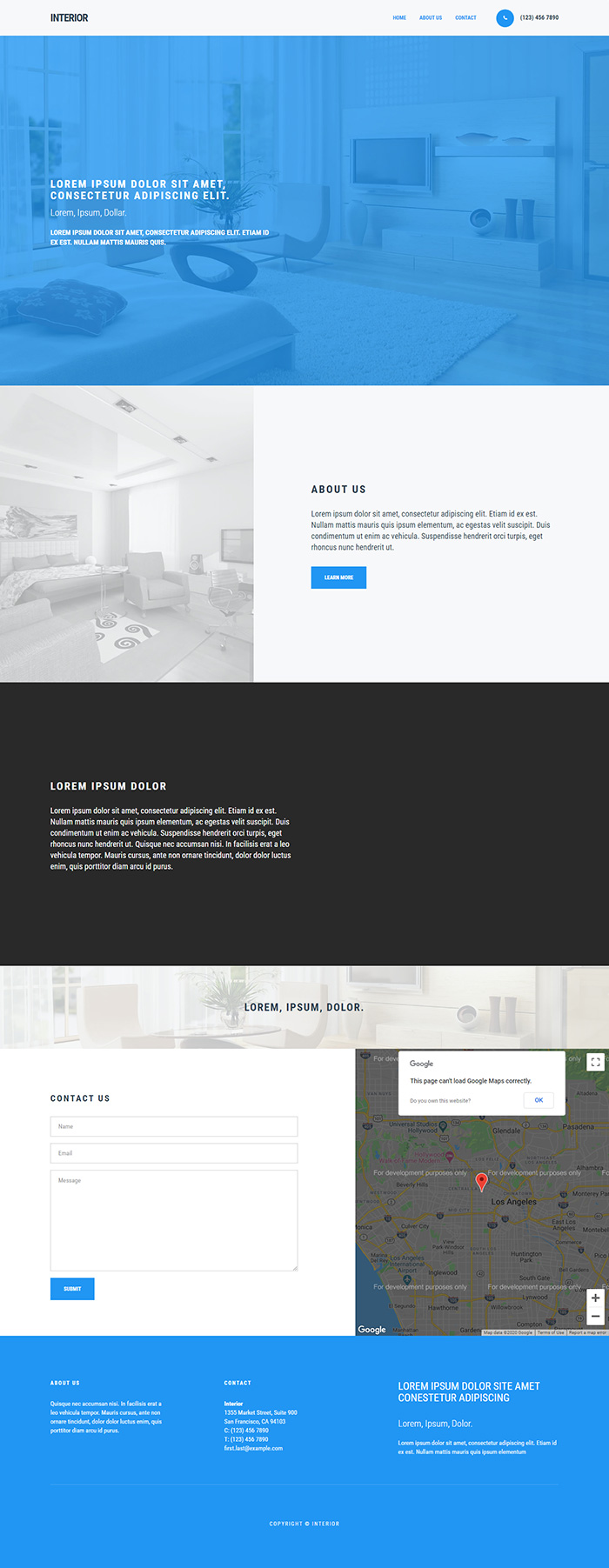 Free Interior Website Template