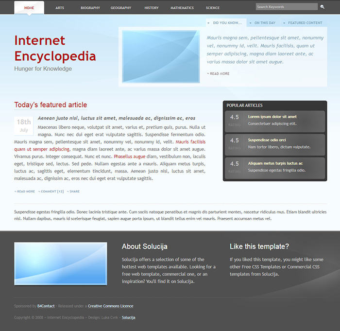 free-internet-encyclopedia-website-template-free-website-templates