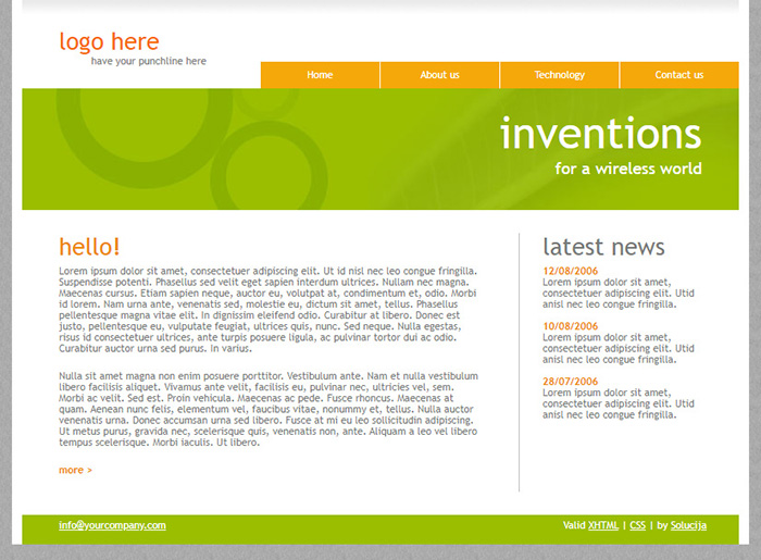 Free Inventions Website Template