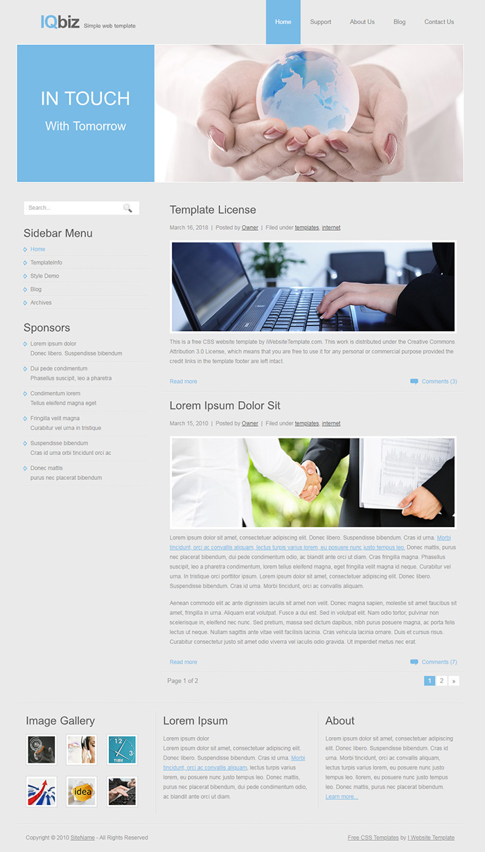 Free IQbiz Website Template