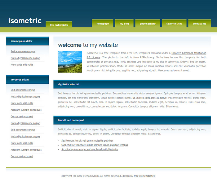 Free Isometric Website Template