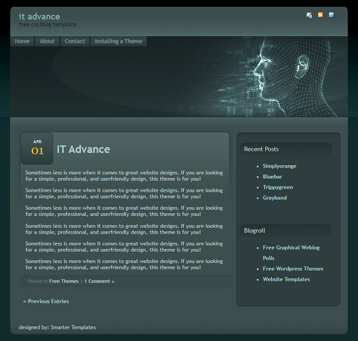Free IT Advance Website Template