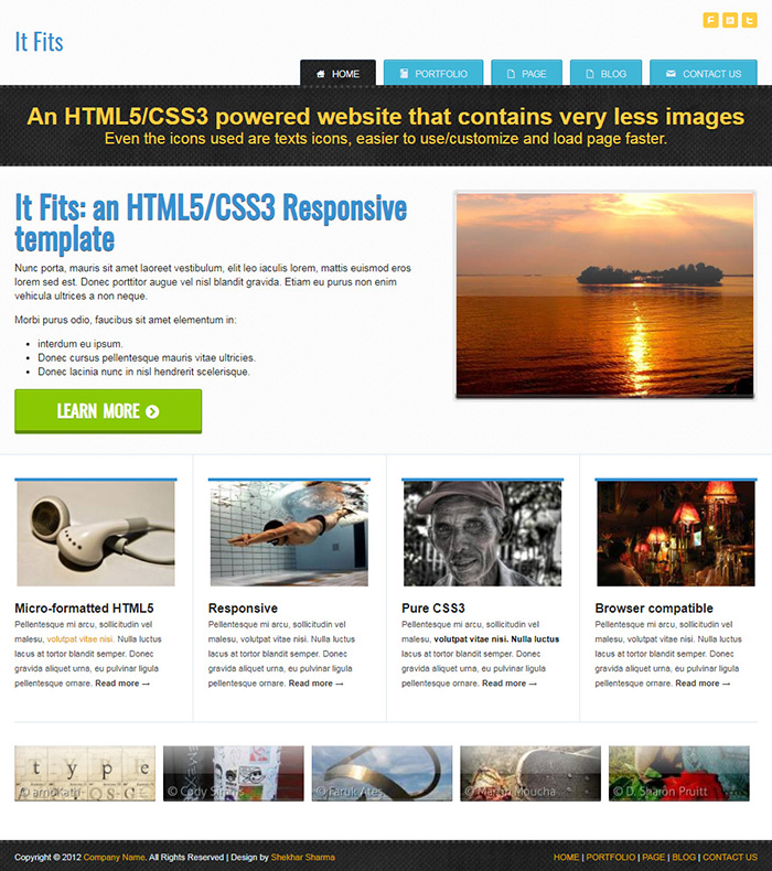 Free It Fits Website Template
