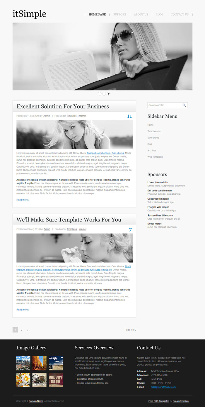 Free itSimple Website Template