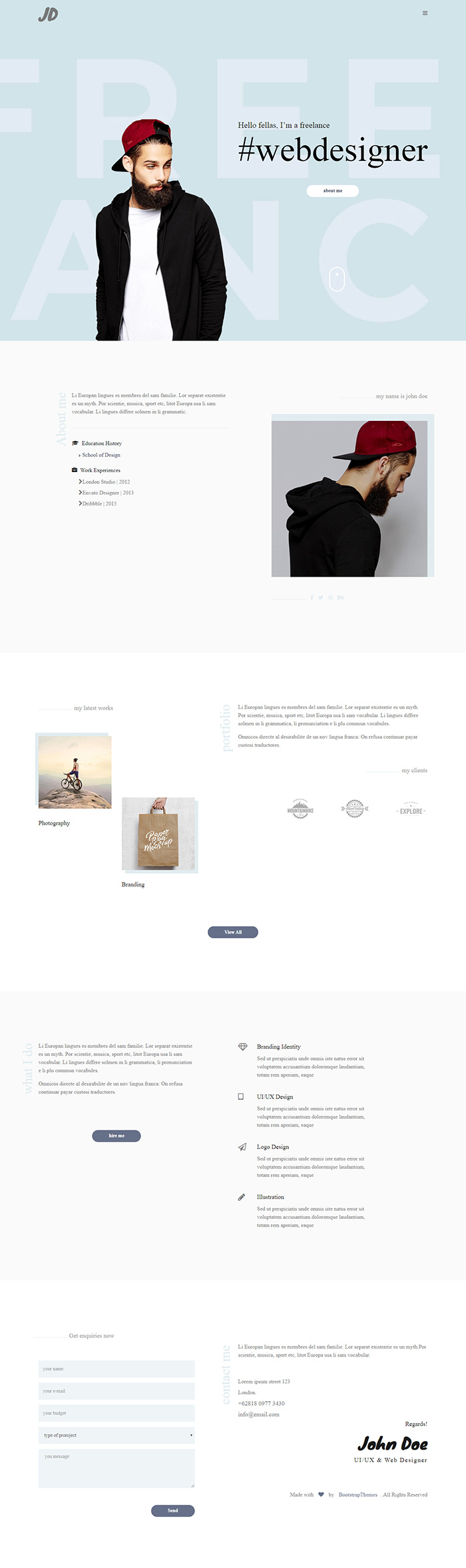 Free JD Website Template