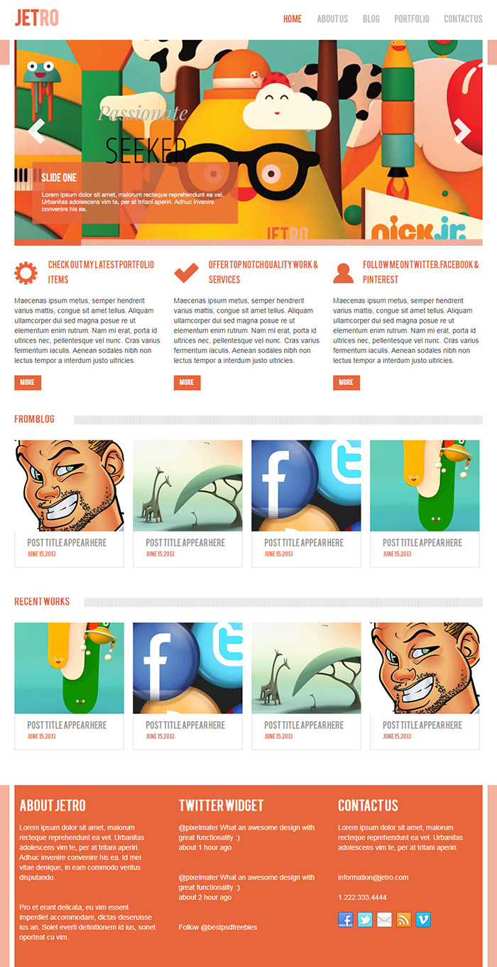 Free Jetro Website Template