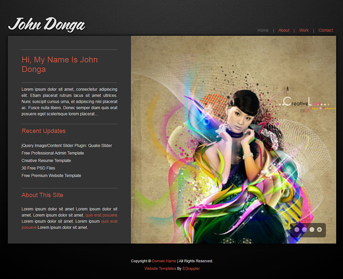 Free John Donga Website Template
