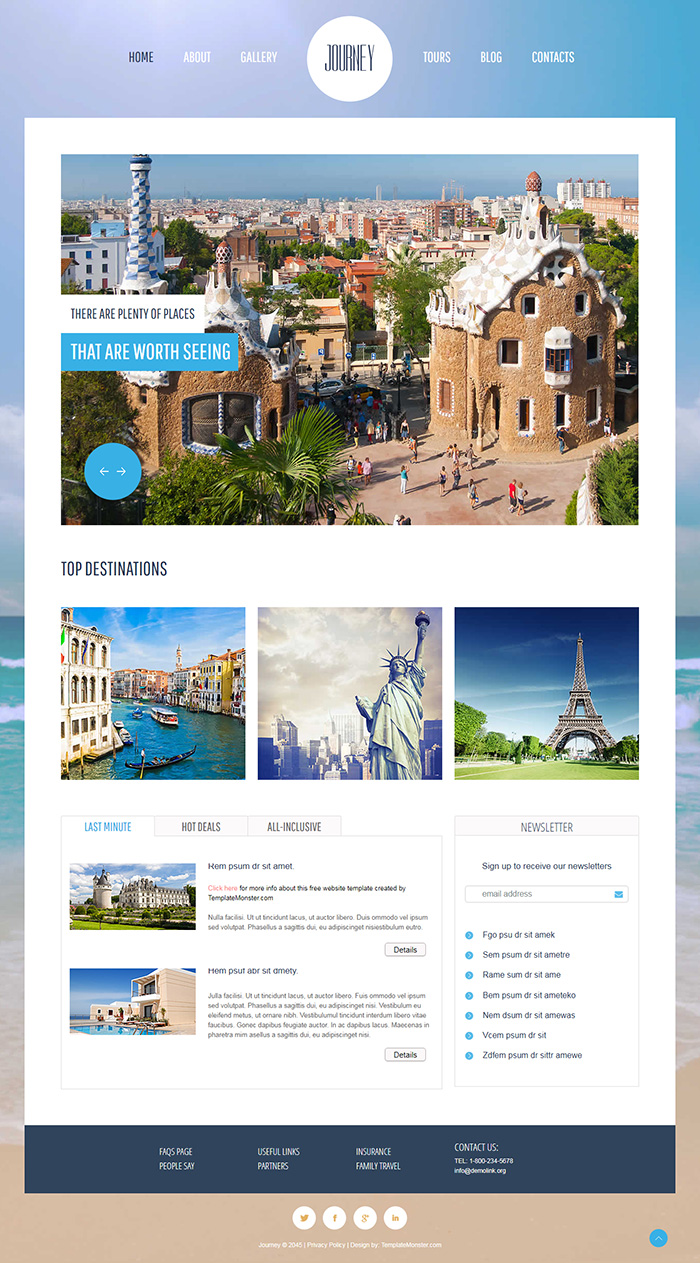 Free Journey Website Template