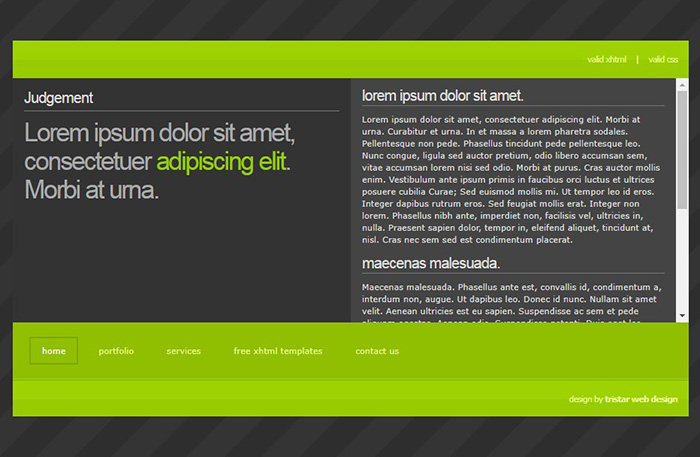 Free Judgement Website Template