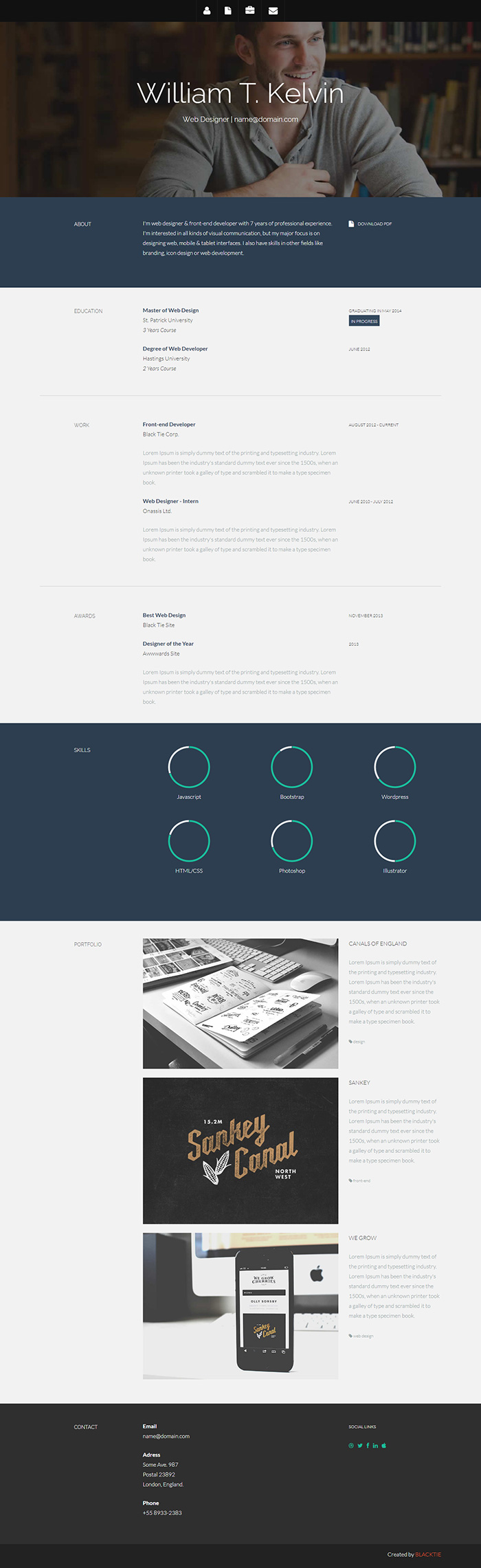 Free Kelvin Website Template