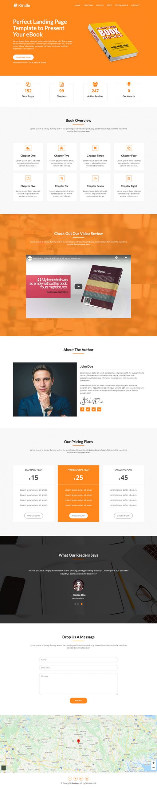 Free Kindle Website Template