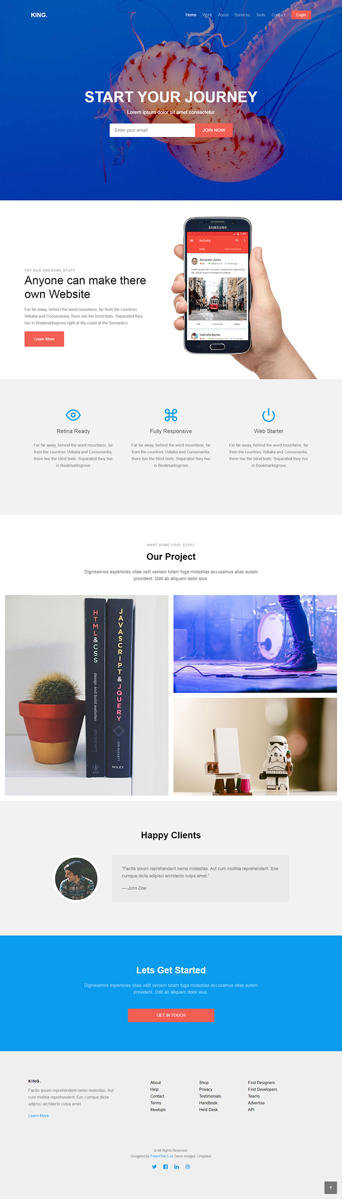 Free King Website Template