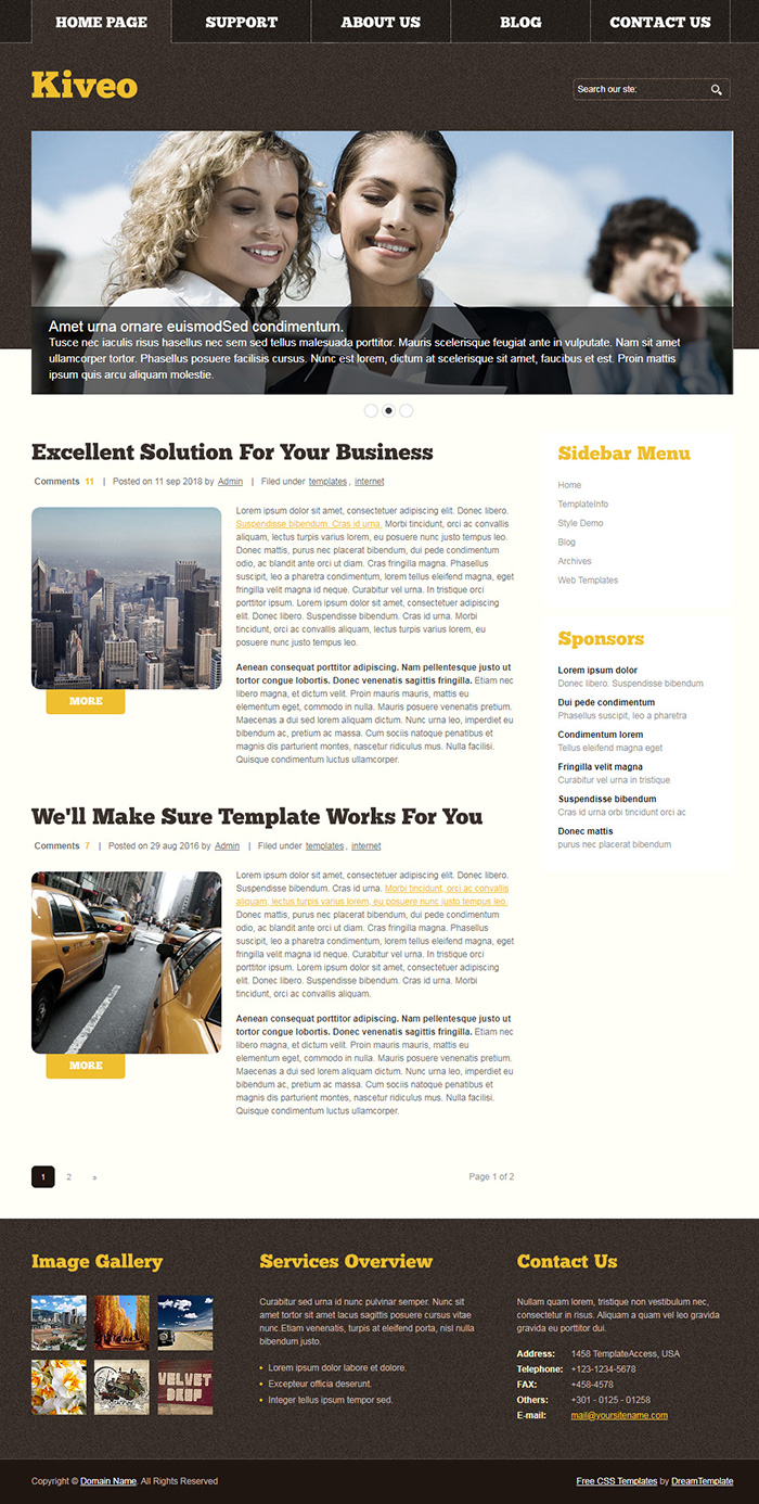 Free Kiveo Website Template