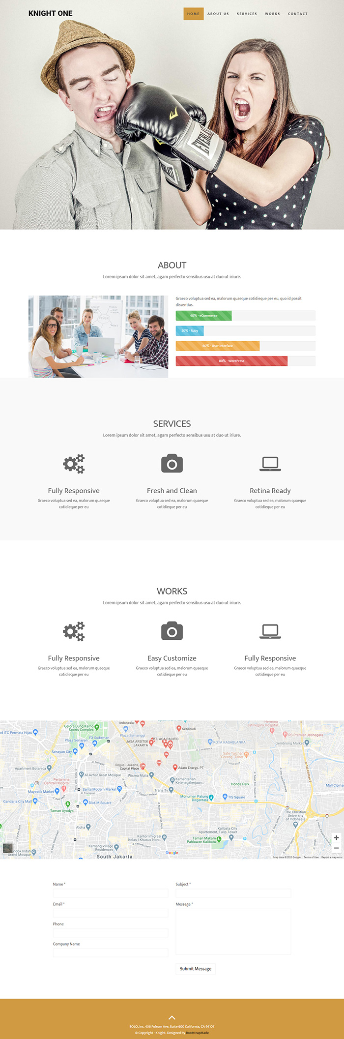Free KnightOne Website Template