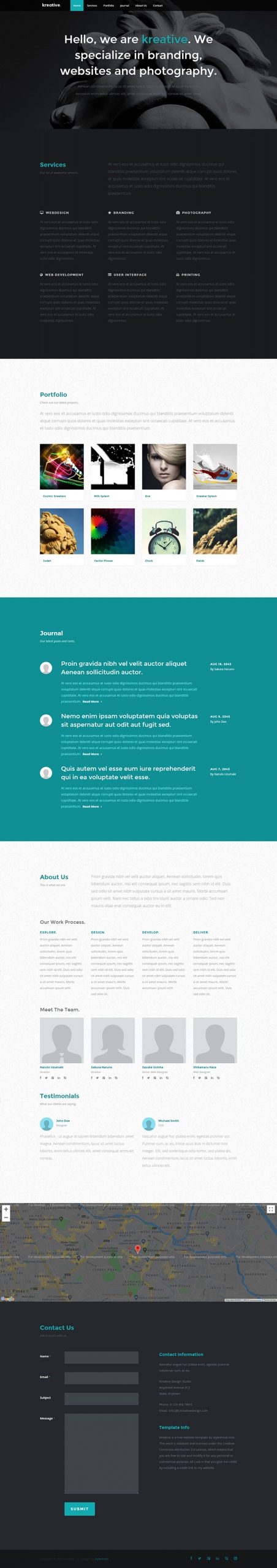 Free Kreative Website Template