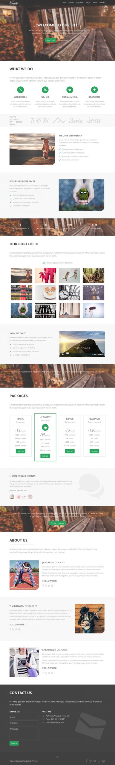 Free Lancar Website Template