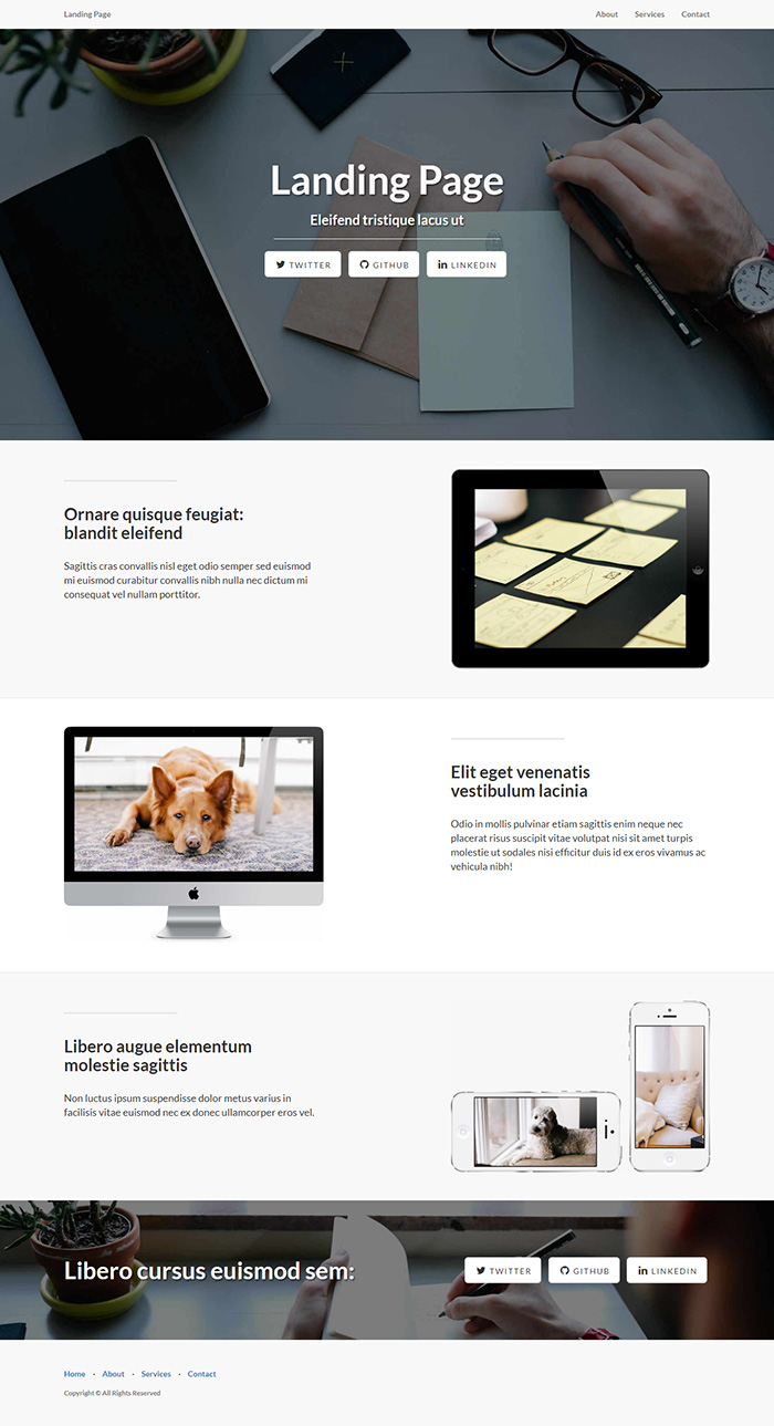 Free Landing Page Website Template