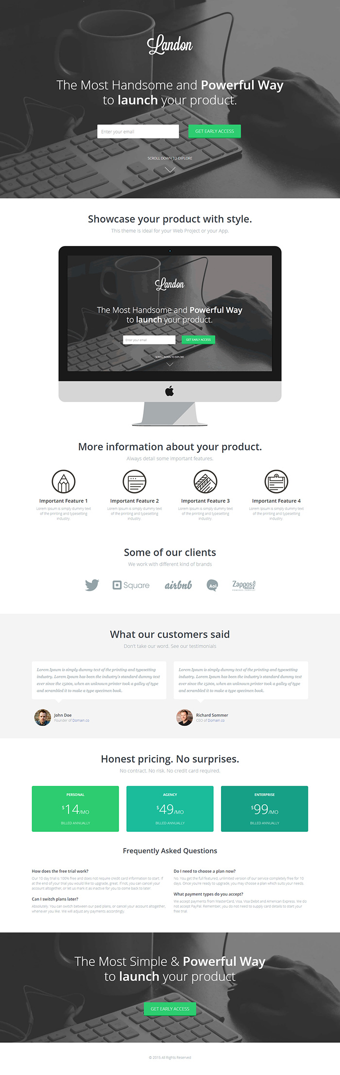 Free Landon Website Template