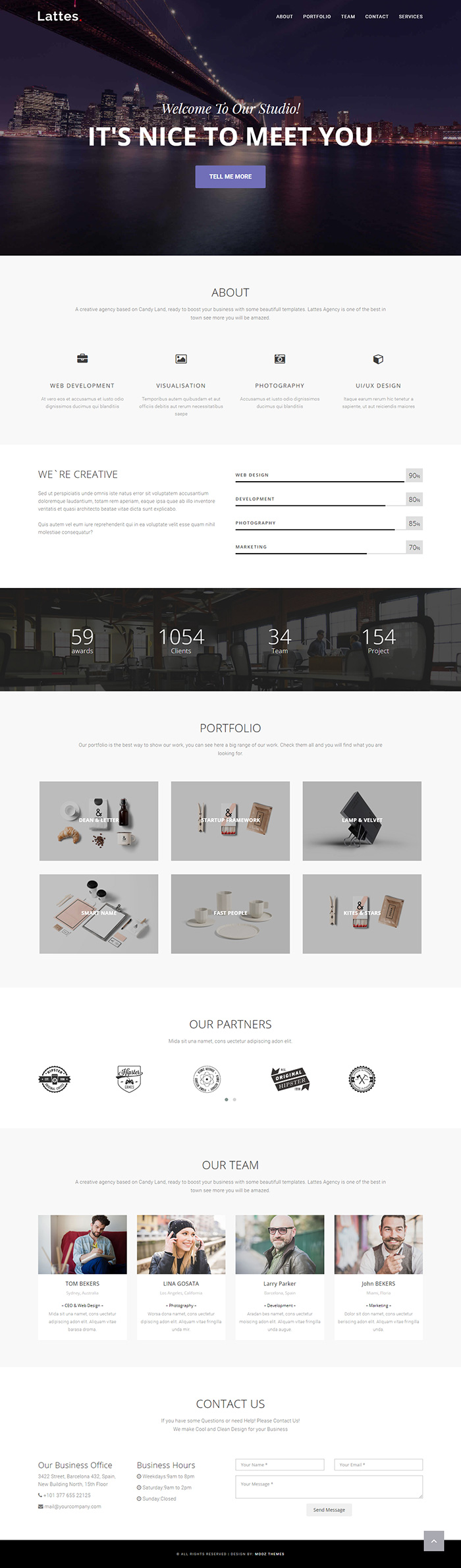 Free Lattes Website Template