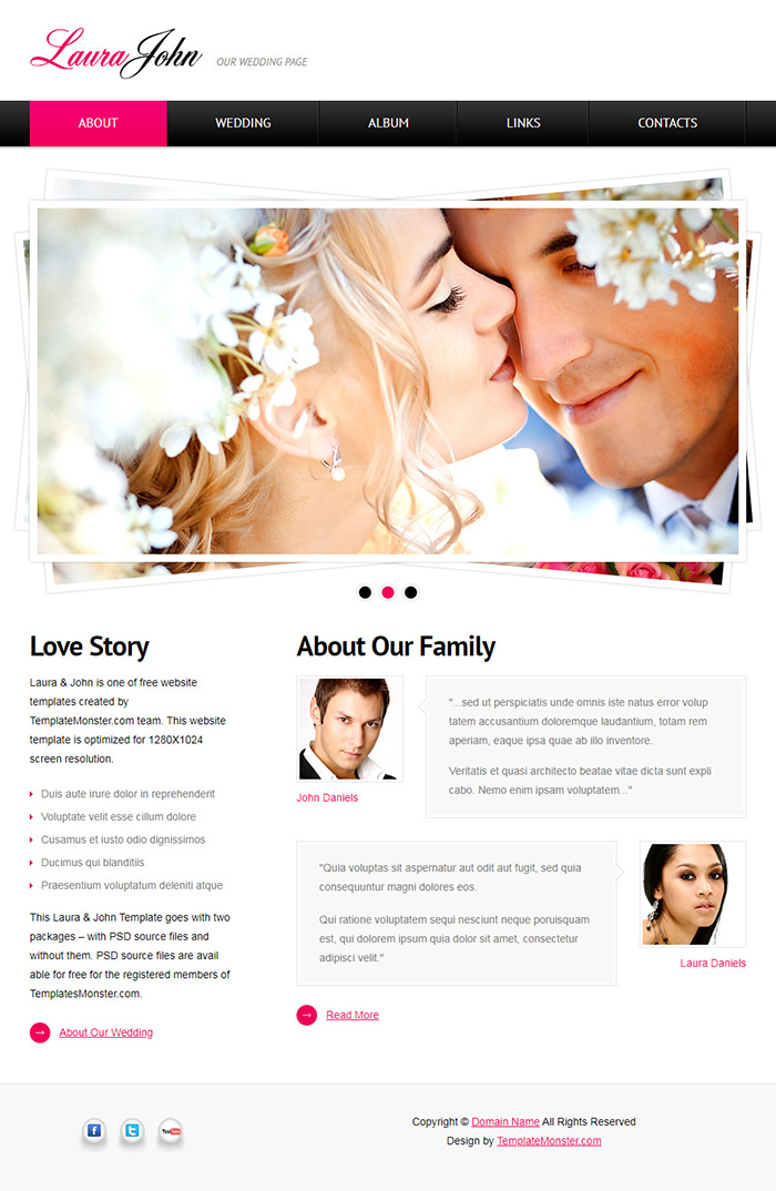 Free Laura John Website Template