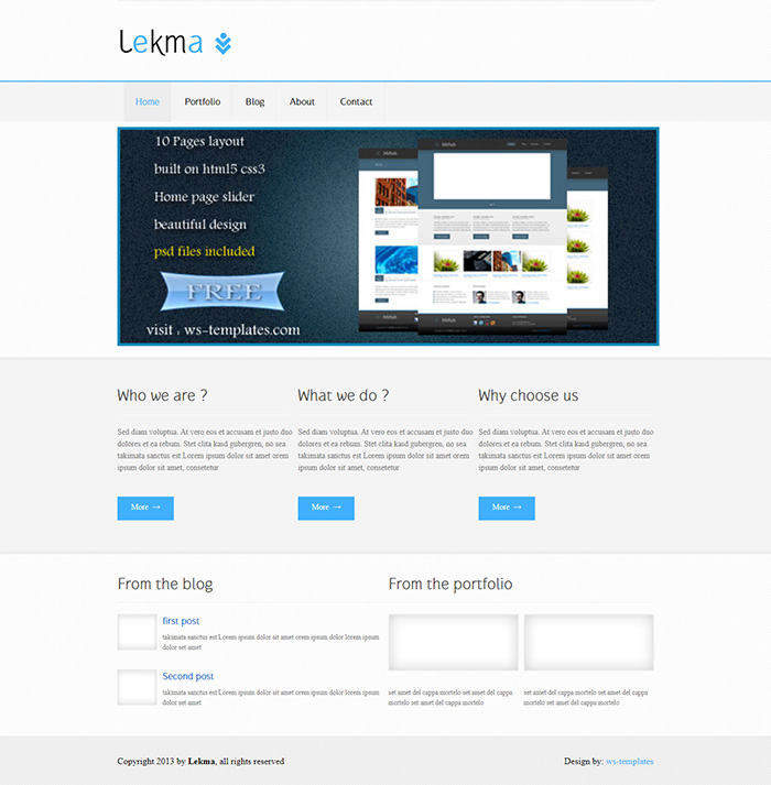 Free Lekma Website Template