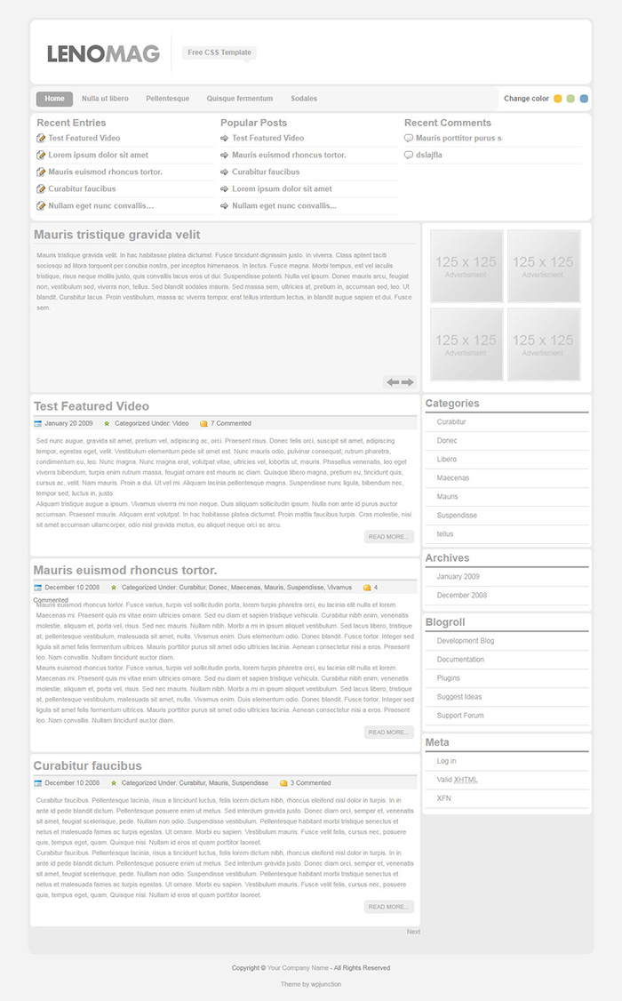 Free LenoMag Website Template