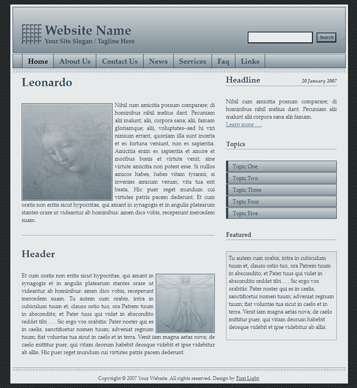 Free Leonardo Website Template