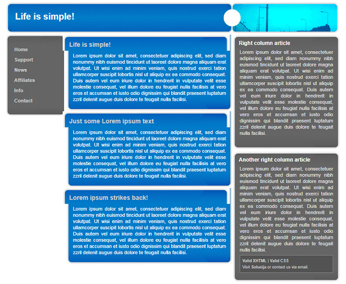 Free Life is Simple Website Template - Free Website Templates, HTML5 ...