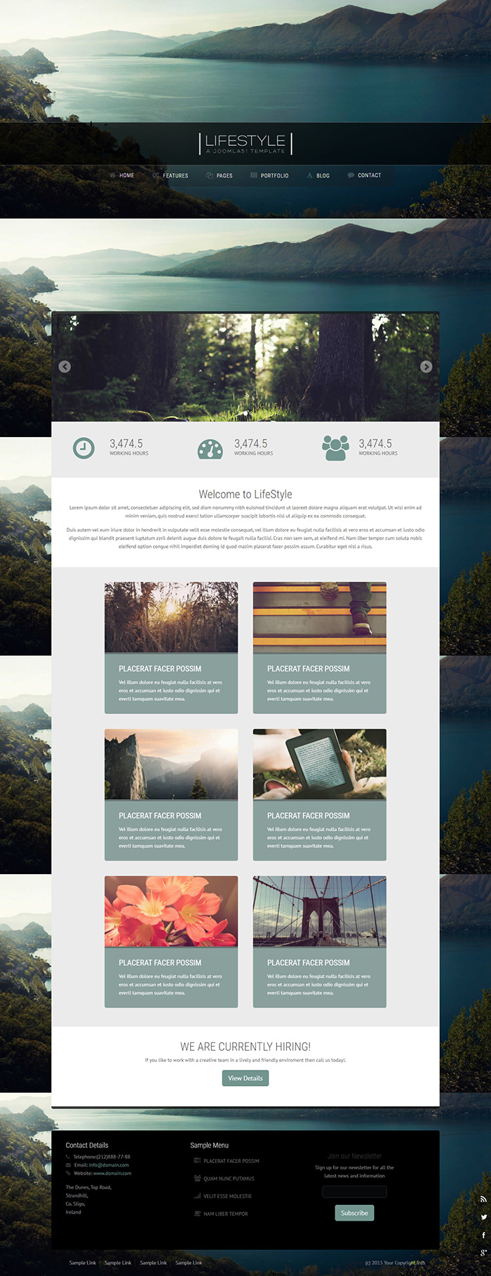 Free Lifestyle Website Template