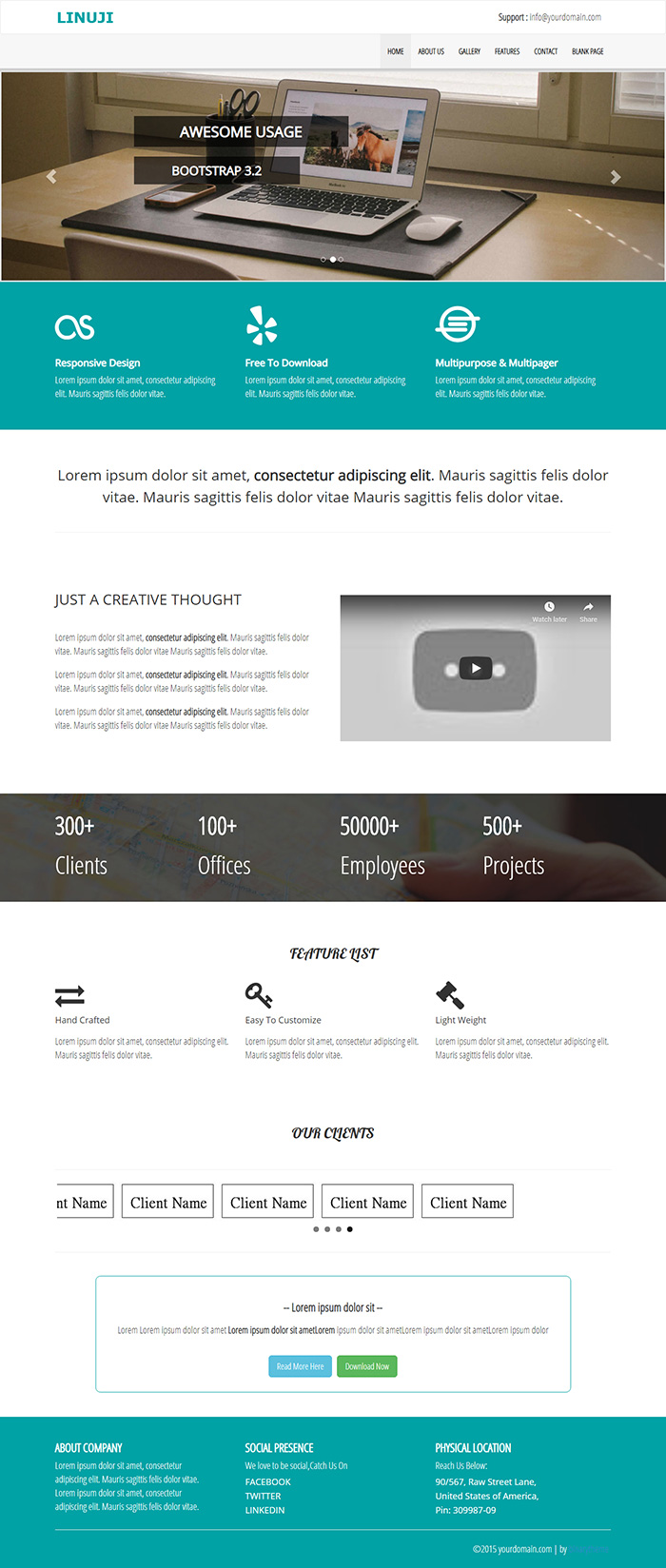 Free LINUJI Website Template