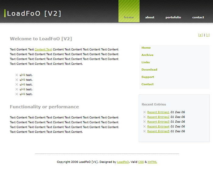 Free LoadFoO V2 Website Template