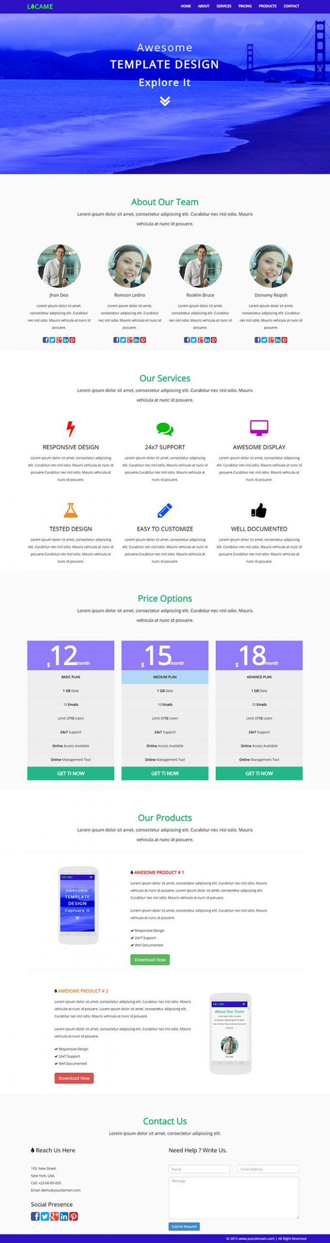 Free LOCAME Website Template