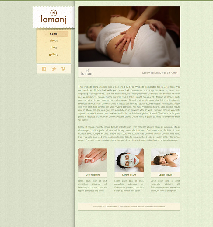 Free Lomanj Website Template