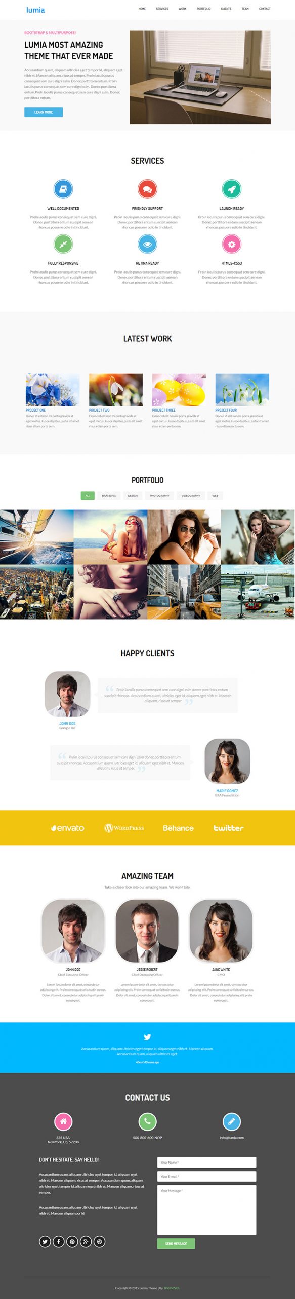 Free Lumia Website Template