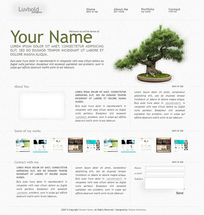 Free Luvbold Website Template