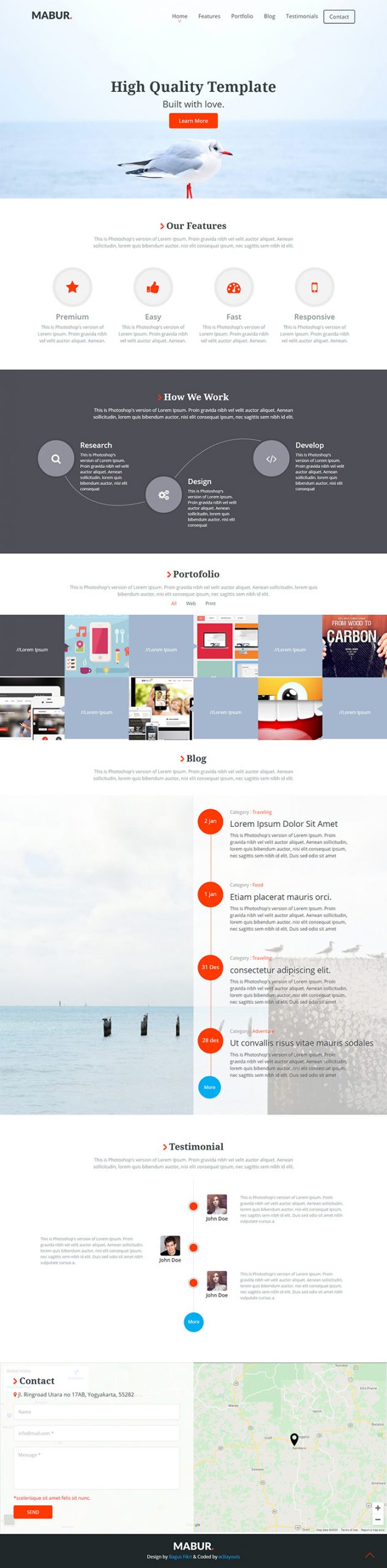 Free Mabur Website Template