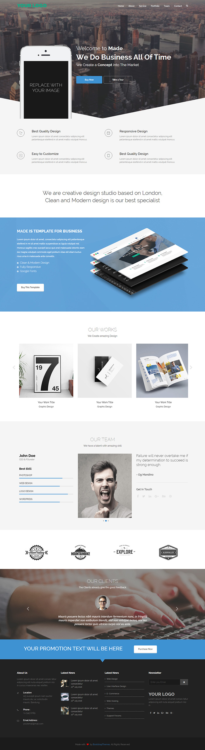 Free Made Apps Website Template