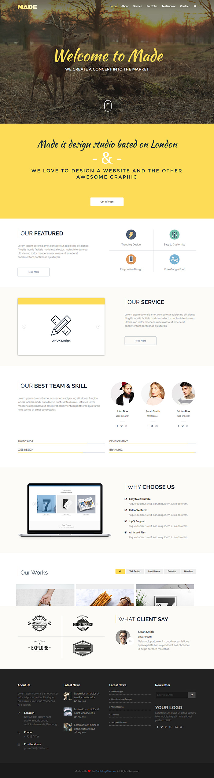 Free Made Design Website Template