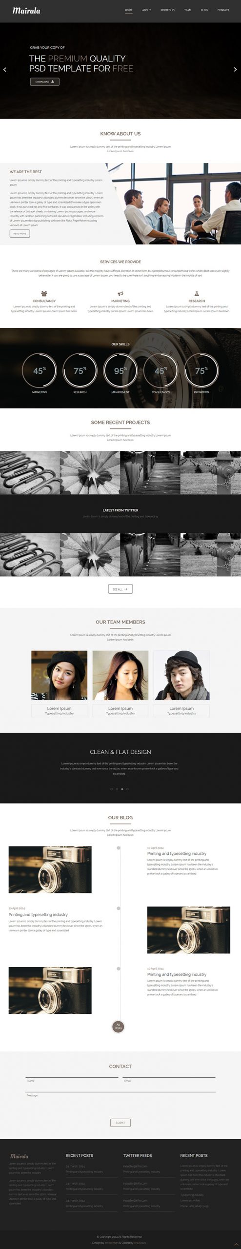 Free Mairala Website Template